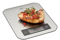 GEFU Küchenwaage Score - Bedienungsart: App - Messschritte: 1 g - Tara-Zuwiegefunktion: Ja - Detailfarbe: Silber - Gewicht Max.: 5 kg - Material: Edelstahl - Kunststoff