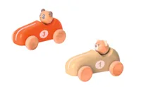 Spielba Holzspielwaren Rückzugautos Bär und Panda assortiert - Themenwelt: Neutral - Fahrzeugtyp: Spielzeug - Altersempfehlung ab: 24 Monaten - Sandkastentauglich: Nein