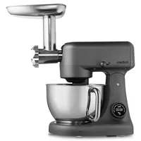 Medion Digitale Küchenmaschine, Grau - Funktionen: Schlagen - Mixen - Kneten - Kochfunktion - Detailfarbe: Grau - Gerätetyp: Küchenmaschine - Leistungsaufnahme Betrieb: 800 W - Timerfunktion: Ja - Display vorhanden: Ja