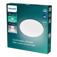 Philips Deckenleuchte Moire CL200 3800 lm, 4000K, weiss - Leuchten Kategorie: Deckenleuchte - Betriebsart: Netzbetrieb - Lampensockel: LED fest verbaut - Farbtemperatur Kelvin: 4000 K - Dimmbar: nicht dimmbar - Farbwiedergabeindex CRI: 80