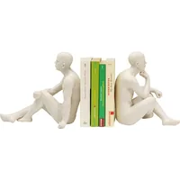 Kare Buchstütze Meditating Man 2er Set, Beige - Detailfarbe: Beige