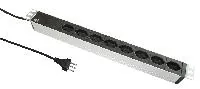 Bachmann 19 PDU BACHMANN PDU ALU 8× T13 - Kabellänge: 3 m - Steckertyp Eingang: T12 - Steckertyp Ausgang: T13 - Verpackungseinheit: 1 Stück - Material: Kunststoff - Aluminium - Detailfarbe: Silber - Schwarz