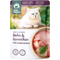 Pure Nature Nassfutter Huhn&Kaninchen, 85 g - Tierbedürfnis: Kein besonderes Bedürfnis - Geschmacksrichtung: Kaninchen - Geflügel - Zertifikate: Keine Zertifizierung - Fleischsorte: Kaninchen - Huhn - Packungsgrösse: 85 g - Futtereigenschaft: Getreidefrei