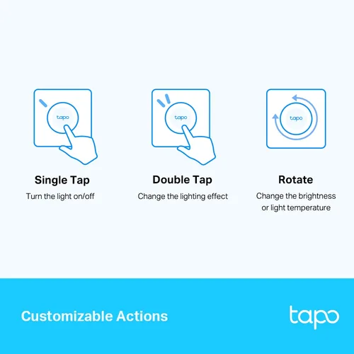 TP-Link Smart Dimmer Switch Tapo S200D - Detailfarbe: Weiss - Protokoll: Ohne - Produkttyp: Beleuchtung - Taster und Schalter - Systemkommunikation: Wireless - System-Kompatibilität: Keine