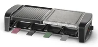 Severin Raclette-Grill RG9645 8 Personen - Anzahl Personen: 8 - Funktionen: Grill-Stein - Grillplatte - Raclette - Connect-System: Nein - Grillplatte: Metall - Stein - Pfännchenablage: Ja