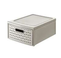 Rotho Schubladenbox Country Klein Beige - Produkttyp: Schubladenbox - Detailfarbe: Beige - Breite: 26 cm - Höhe: 14.5 cm - Tiefe: 35 cm - Volumen: 8.3 l