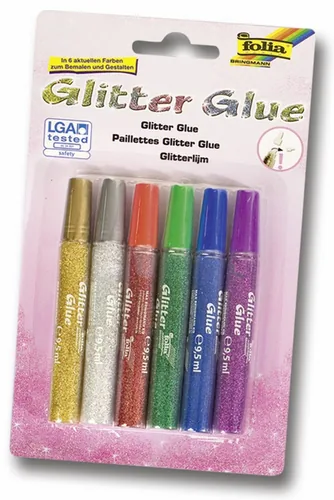 FOLIA Glitter Glue 570 6 Stück
