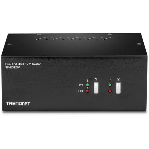 TRENDnet KVM 2-Port DVI USB Switch mit Audio USB 2.0 Hub