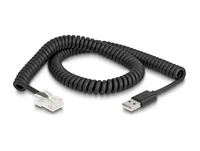 DeLOCK RJ50 to USB 2.0 Type-A Barcode Scanner Coiled Cable 2 m