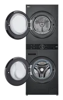 LG Waschtrockner WT1210BBF 12 kg / 10 kg - Einsatzort: Einfamilienhaus - Energieeffizienzklasse: A - Beladung: Frontloader - Eingangsspannung: 220-240 V - Detailfarbe: Schwarz - Funktionen: Allergieprogramm - Automatikprogramme - Dampf - Kaltwäsche - Kind