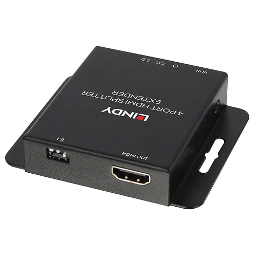 LINDY Extender Splitter HDMI IR Cat6 Loop Out 4 Port 50m
