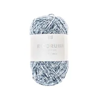 Rico Design Wolle Creative Ricorumi DK 25 g, Spray Blau - Packungsgrösse: 1 Stück - Länge: 57.5 m - Material: Baumwolle - Detailfarbe: Blauweiss - Blau - Waschbar bei: 30 °C - Nadelstärke: 3 mm - 4 mm