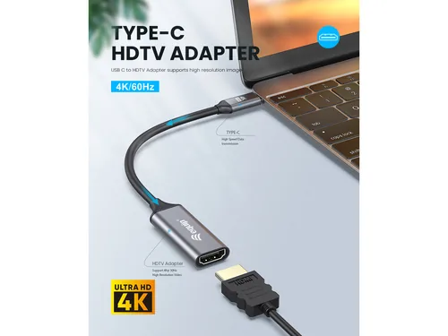 Equip Adapter USB-C->HDMI2.0 StBu 4K 60Hz 0.15m PVC