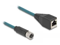 DELOCK M12 Adapterkabel A-kodiert 8 Pin Bu zu RJ45,Bu 50 cm