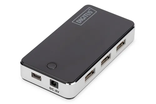 DIGITUS USB-Hub 7-Port 2.0->7xA2.0 m.Netzteil schwarz