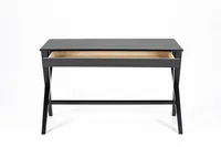 AC Design Tisch Writex, Schwarz - Material: Holz Eiche - Belastbarkeit: 100 kg