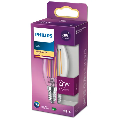 Philips 8718699763077 LED-Lampe Warmweiß 2700 K 4,3 W F