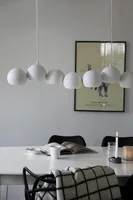 Markslöjd Pendelleuchte Cupolo E14 max. 40W (7x), Textilkabel - Betriebsart: Netzbetrieb - Lampensockel: E14 - Farbtemperatur Kelvin: 2700 K - Gesamtleistung: 40 W - Farbwiedergabeindex CRI: 0 - Dimmbar: nicht dimmbar