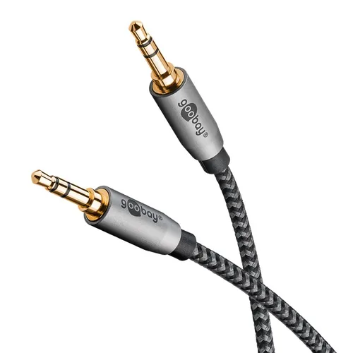 Goobay 65274 audio cable 2 m 3.5mm TRS Schwarz, Silber