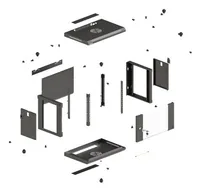 LANBERG 19"" 6U 540x350 Wandgehäuse Glastür FlatPack sw