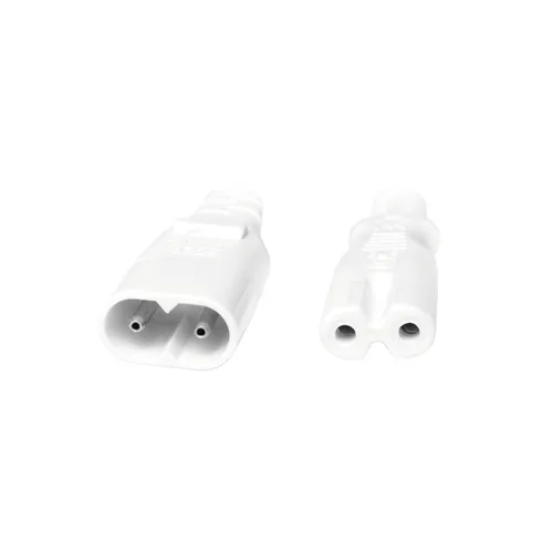 LogiLink 2m, IEC 60320-C8/IEC 60320-C7 White C7 coupler C8 coupler