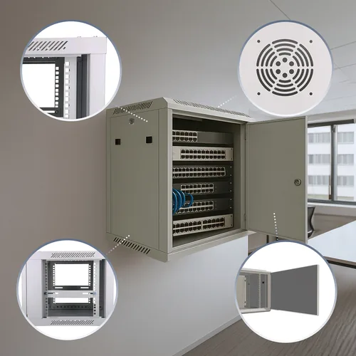 Extralink EX.13001 étagère 6U Rack monté sur le mur Gris