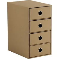 Rössler Schubladenbox S.O.H.O. Braun - Anzahl Schubladen: 4 - Verpackungseinheit: 1 Stück - Material: Karton - Detailfarbe: Braun