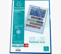 EXACOMPTA Sichtmappe genarbt A4 58522E blau 100 Stück