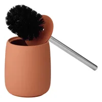 Blomus Toilettenbürste Sono Amber Brown - Art: Toilettenbürsten-Set - Detailfarbe: Braun - Rot - Detailmaterial: Keramik - Grundmaterial: Keramik - Kunststoff - Metall