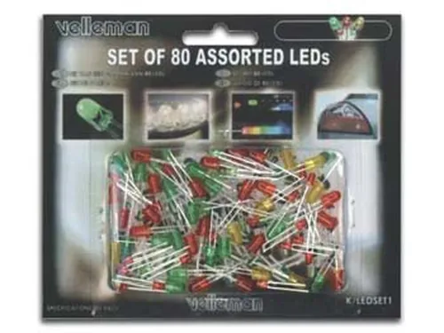 Velleman Leuchtdioden K/LED1, LED 80 Stück - Set: Ja - Bauteileart: Dioden