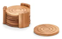 Zeller Present 25378 drink coaster Bamboo 6 Round
