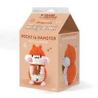Graine Créative Häkelset Amigurumi Pochi der Hamster Orange 10 cm - Produktart: Häkelset - Set: Ja - Motiv: Nagetier - Detailfarbe: Orange