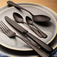 Sola Besteck-Set Baguette Vintage Schwarz, matt, 24-tlg. - Produkttyp: Besteck-Set - Material: Edelstahl 18/10 - Griffmaterial: Edelstahl 18/10 - Detailfarbe: Schwarz - Anzahl Teile: 24 Teile - Spülmaschinenfest: Ja