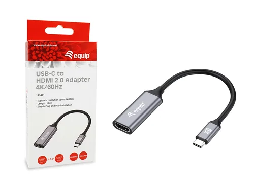 Equip Adapter USB-C->HDMI2.0 StBu 4K 60Hz 0.15m PVC