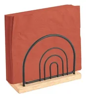 MSV Serviettenhalter Nature/Schwarz matt - Produkttyp: Serviettenhalter - Materialtyp: Holz - Material: Holz - Detailfarbe: Nature - Schwarz matt