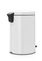Brabantia Treteimer NewIcon 20 l, White - Fassungsvermögen: 20 l - Anzahl Behälter: 1 - Detailfarbe: Weiss - Form: Rund - Material: Edelstahl