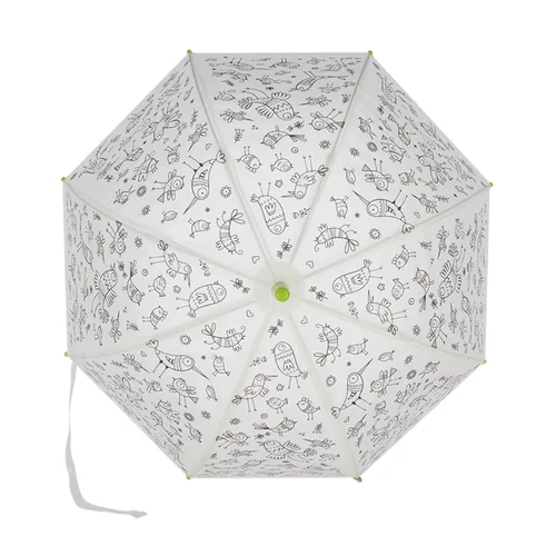 Esschert Design Bastelset Schirm Vögel zum Bemalen Grün/Weiss - Altersempfehlung ab: 3 Jahren - Set: Ja - Produktart: Bastelset