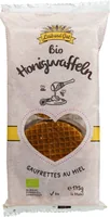Leib und Gut Bio Honigwaffeln 175 g - Produkttyp: Waffeln - Nährwertangabe pro: 100 g - Energiegehalt (in kj): 1809 KJ - Energiegehalt (in kcal): 431 Kcal - Fett: 17.7 g - Gesättigte Fettsäuren: 8.4 g
