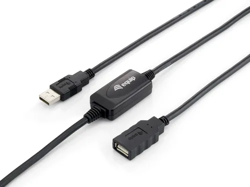 Equip Kabel USB-A2.0->A Akt. Erweiter. StBu 10.00m schwarz