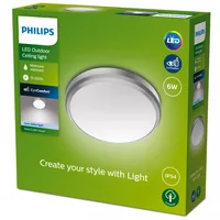 Philips Deckenleuchte Doris, Ø 22 cm, 6W, 4000K, Nickel - Leuchten Kategorie: Deckenleuchte - Betriebsart: Netzbetrieb - Lampensockel: LED fest verbaut - Farbtemperatur Kelvin: 4000 K - Dimmbar: nicht dimmbar - Farbwiedergabeindex CRI: 80