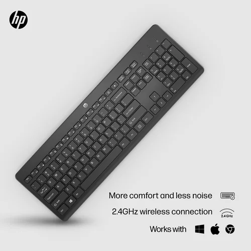 HP 230 Wireless Keyboard Tastatur Universal RF Wireless Schwarz