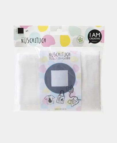 I AM CREATIVE Kuscheltuch Bio Baumwolle, Weiss - Material: Bio Baumwolle - Detailfarbe: Weiss - Textil-Art: Kuscheltuch