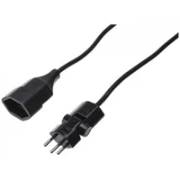 Max Hauri Verlängerungskabel 5 m T13-T12 - Anzahl Leiter: 3 - Detailfarbe: Schwarz - Kinderschutz: Ja - Steckereigenschaften: Angespritzt - Steckertyp Ausgang: T13 - Leiterquerschnitt: 1 mm²