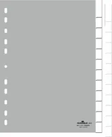 DURABLE Ordnerregister PP Tabe blanko f A4 12Blatt grau