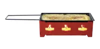 Nouvel Teelicht-Raclette Heat Cheese! @home Rot - Detailfarbe: Rot - Anzahl Teelichte: 4 × - Material: Stahl