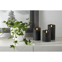 Star Trading LED Pillar Candle Flamme Rustic