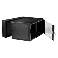 Extralink 6U 600X600 AZH WALL-MOUNTED RACKMOUNT CABINET SWING TYPE BLACK Rack monté sur le mur Noir