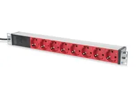 Digitus DN-95410-R Stromverteilereinheit (PDU) 8 AC-Ausgänge 0U Schwarz