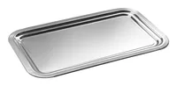 APS Servierplatte Classic 53 x 32.5 x 1.5 cm, Silber - Material: Metall - Stahl - Nachhaltigkeit: Nicht angegeben - Detailfarbe: Silber