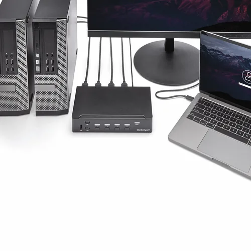 StarTech.com 4 Port HDMI KVM Switch - HDMI KVM Umschalter mit USB 3.0 Hub